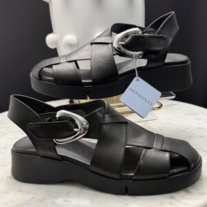 AEROSOLES Black Strappy Sandals
